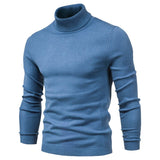 Rollkragenpullover Herren Klassisch – Hellblau
