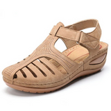 Karin | Damen Frühlings Cutout Walking Sandalen – Beige