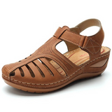 Karin | Damen Frühlings Cutout Walking Sandalen – Braun