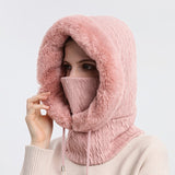 Multifunktionaler Hoodie mit Kordelzug – Rosa