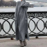 Emma | Oversized Strickkleid Damen lässig & stilvoll – Grau