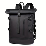 Rucksack Herren Rolltop – Schwarz