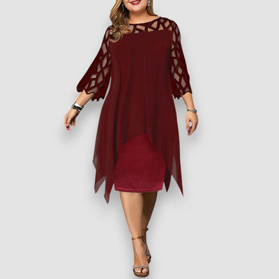 Lorene | Elegantes Midikleid in Übergröße