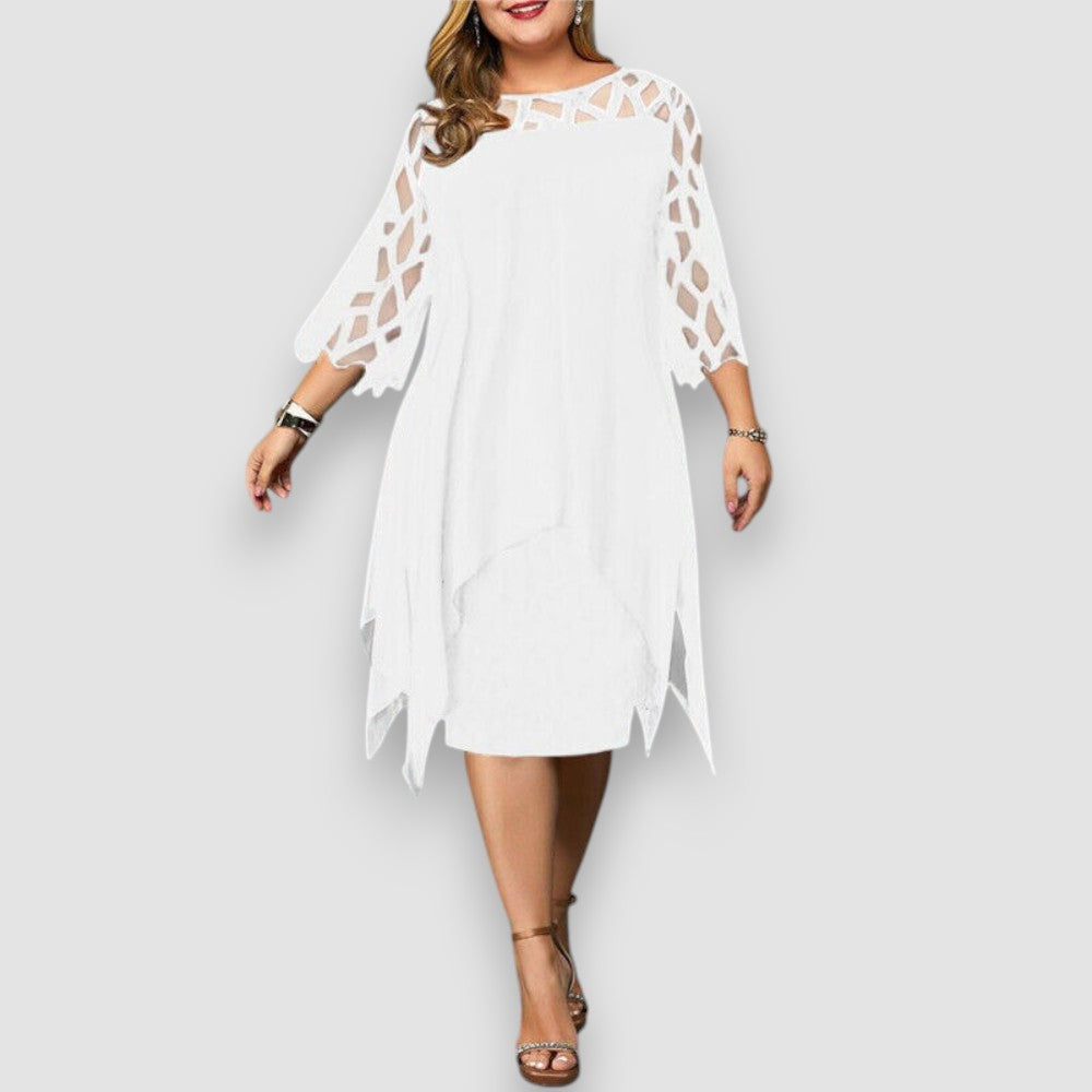 Lorene | Elegantes Midikleid in Übergröße