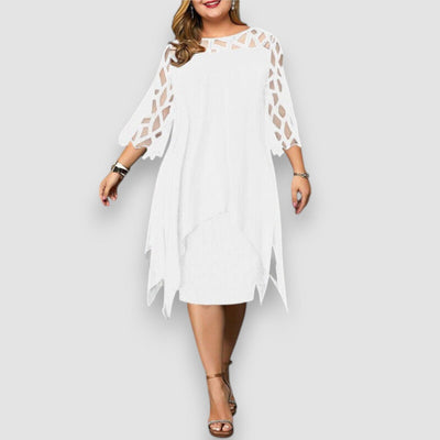 Lorene | Elegantes Midikleid in Übergröße