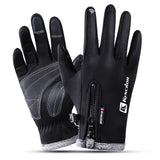 Touchscreen-Handschuhe mit rutschfestem Material, wasserdicht und winddicht – Schwarz
