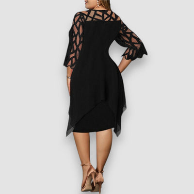 Lorene | Elegantes Midikleid in Übergröße