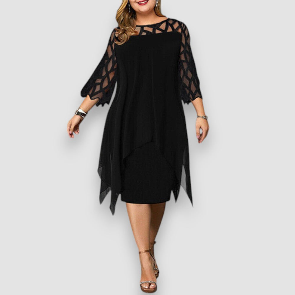 Lorene | Elegantes Midikleid in Übergröße