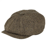 Peaky Blinders Mütze mit Kordelzug – Dunkelbraun