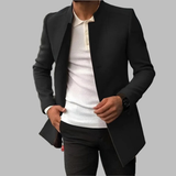 Salomo | Herren Winterjacke mit Stehkragen – Schwarz