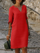 Skylar – Elegantes Damen Freizeitkleid – Red