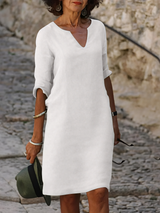 Skylar – Elegantes Damen Freizeitkleid – White