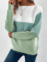 Lena | Stilvoller Damen Strickpullover mit langen Ärmeln – Grün