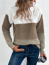 Lena | Stilvoller Damen Strickpullover mit langen Ärmeln – Beige