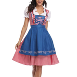 Saskia | Damen Oktoberfest Dirndl Trachtenkleid – Blau