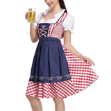 Saskia | Damen Oktoberfest Dirndl Trachtenkleid – Navy Blau