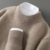Siglinde | Damen Strickpullover Rundhals Pullover – Braun