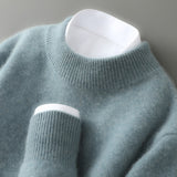 Siglinde | Damen Strickpullover Rundhals Pullover – Grün
