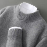 Siglinde | Damen Strickpullover Rundhals Pullover – Grau