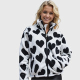 Camila | Wendejacke mit Herzen – Schwarz