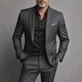 Slim Fit Herrenanzug für Gala & formelle Anlässe – Dunkelgrau
