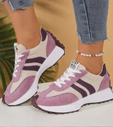 Sneaker Damen Mit Streifendetail – Lila