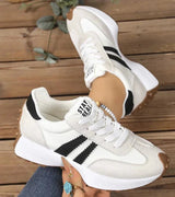 Sneaker Damen Mit Streifendetail – Weiß