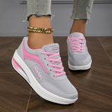 Sneaker Damen Plateau mit Schnürung Komfort – Rosa
