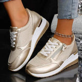 Sneaker Damen Plateau – Gold