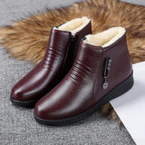 Solveig | Damen Winterstiefel gefütterte Stiefeletten – Rot