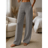 Sorunde | Damen Jogginghose Weites Bein High-Waist – Grau