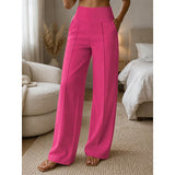 Sorunde | Damen Jogginghose Weites Bein High-Waist – Rosa-Rot