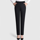 Claudia | Damenhose modern für Arbeit und Alltag – Schwarz (normale Dicke)