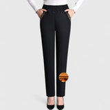 Claudia | Damenhose modern für Arbeit und Alltag – Schwarz (Winterstärke)