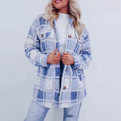 Leabeth | Damen-Teddyjacke mit Karos