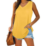 Ylona Damen Sommertop mit V-Ausschnitt – Leicht & Stylisch – Gelb