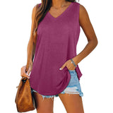 Ylona Damen Sommertop mit V-Ausschnitt – Leicht & Stylisch – Lila