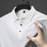 Carlitos | Strukturiertes Kurzarm-Poloshirt für Herren – Weiß