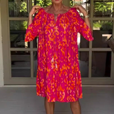 Toula - Elegantes Midikleid In Lockerer Passform