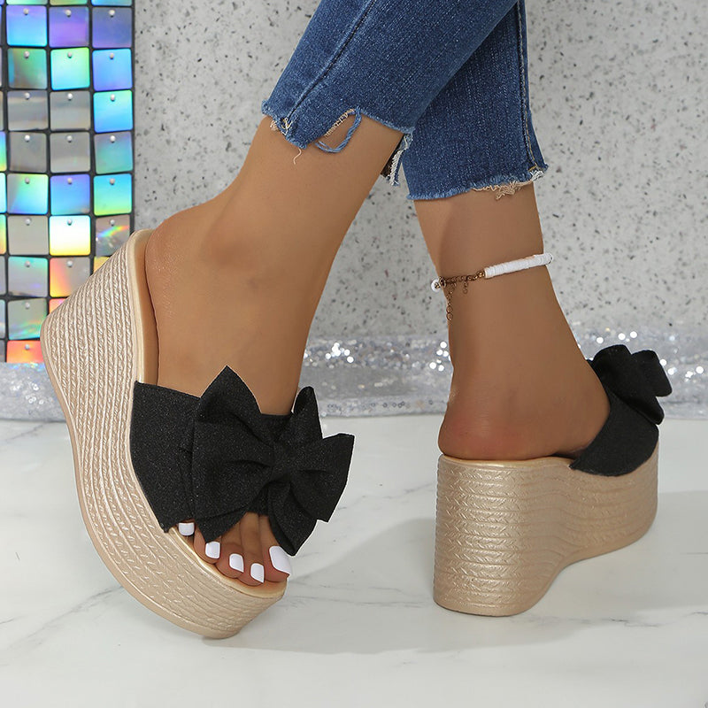 Sloane – Bequeme Hausschuhe Mit Schleife Und Dicker Sohle