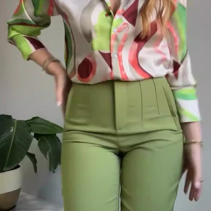 Enid – Lässiges Bedrucktes Hemd Und Hose