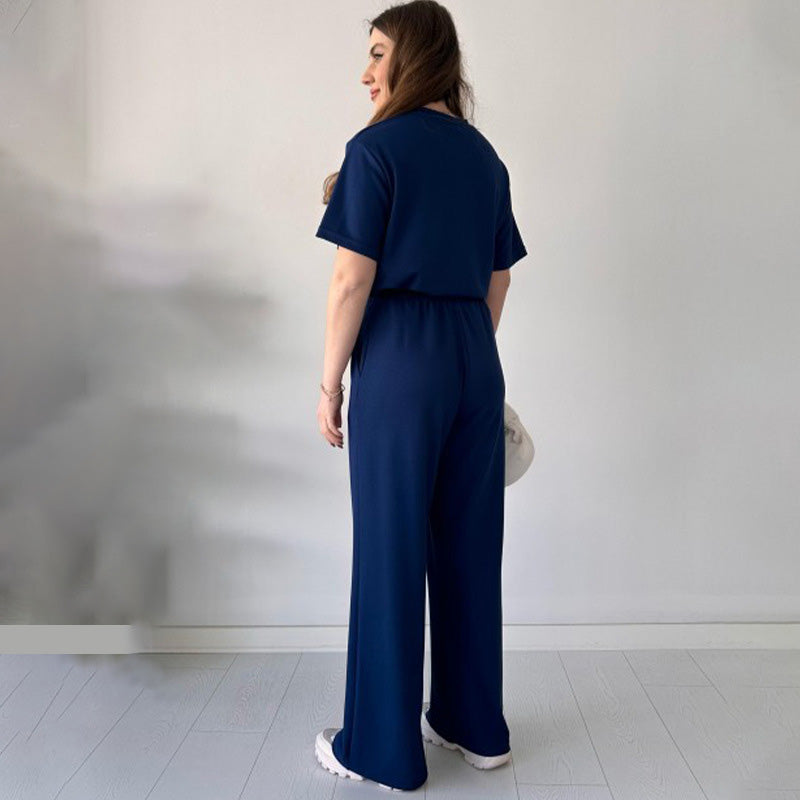 Jimena – Lässiges Oberteil Mit Rundhalsausschnitt Und Hose Mit Kordelzug