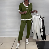 Mara | Stylischer Damen Zweiteiler locker & modern – Grün