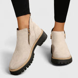Lina | Damen Stiefel modern mit edlem Design – Beige