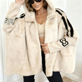 JEANIN / DAMEN-FREIZEITMANTEL MIT KAPUZE UND REISSVERSCHLUSS – Beige
