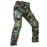 Herren Multicam Tactical Kampfhose Mit Knieschützern – Robuste Cargo Hose – Camo-grün