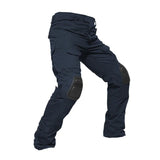 Herren Multicam Tactical Kampfhose Mit Knieschützern – Robuste Cargo Hose – Marine blau