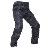 Herren Multicam Tactical Kampfhose Mit Knieschützern – Robuste Cargo Hose – Pythonschwarz