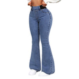 Leonie | Stilvolle Jeans im ausgestellten Look – Hellblau