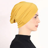 Ivalie | Weiche Damen-Turbanmütze mit elastischer Passform – Gelb
